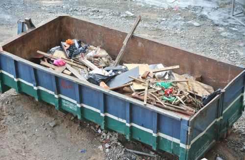 Enclosed and Lockable Skip at a Kings Cross project site